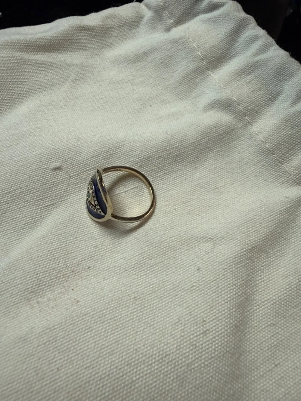 Gold Evil Eye Ring with Blue Enamel by Ross Simons size 7 - Picture 6 of 14
